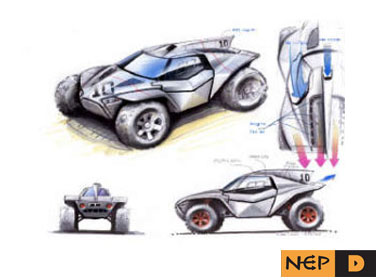 Rally Car sketch(ダカールラリー2013,2014,2016出場!)
