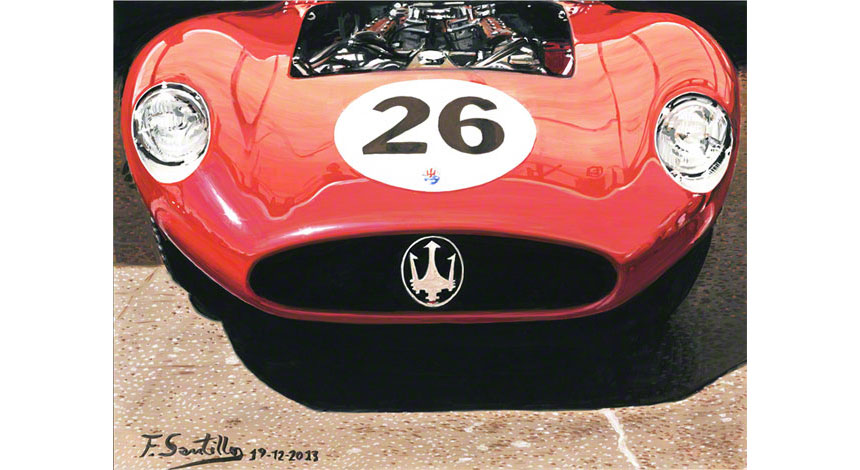 Gouache Paint of the Maserati 450S
